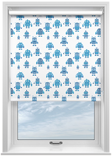 Robo Town, Bot Blue - Roller Blind
